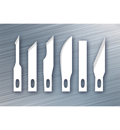 AC-E73001 - Westcott - Spare blades scalpel Westcott 6 verschillende mesjes
