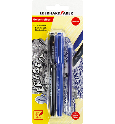 EF-582103 - Eberhard Faber - Rollerbal uitgumbaar zwart en blauw