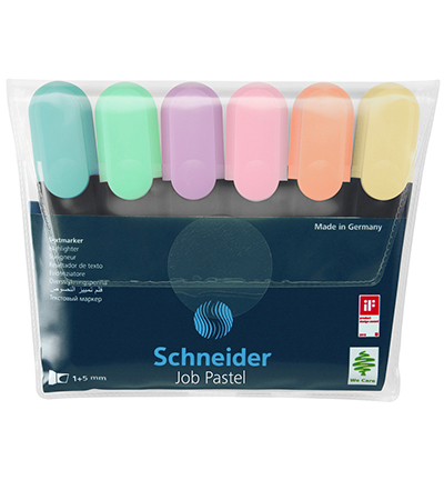 S-115097 - Schneider - Tekstmarker Pastel kleur ass. Etui