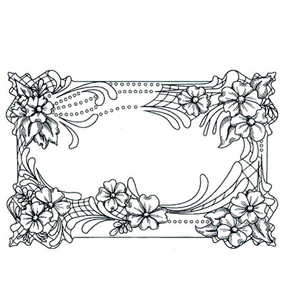 UMS553 - Creative Expressions - Floral Cartouche
