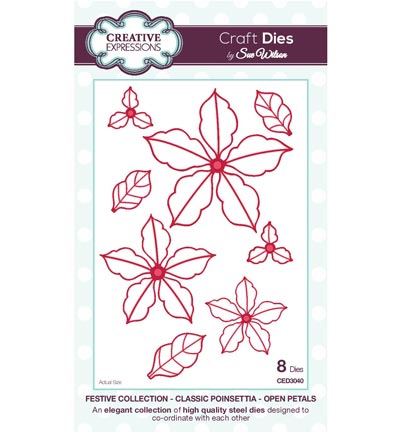 CED3040 - Creative Expressions - Classic Poinsettia Open Petals