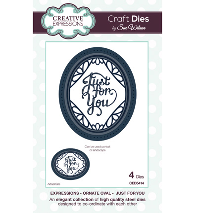 CED5414 - Creative Expressions - Ornate Oval - Just for You