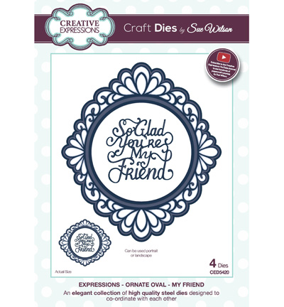 CED5420 - Creative Expressions - Ornate Oval - My Friend