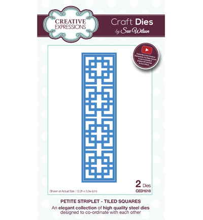 CED1618 - Creative Expressions - Petite Striplet - Tiled Squares