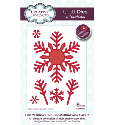 CED3076 - Creative Expressions - Bold Snowflake Flurry