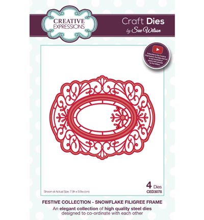 CED3078 - Creative Expressions - Snowflake Filigree Frame