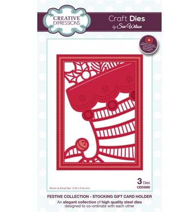 CED3085 - Creative Expressions - Stocking Gift Card Holder
