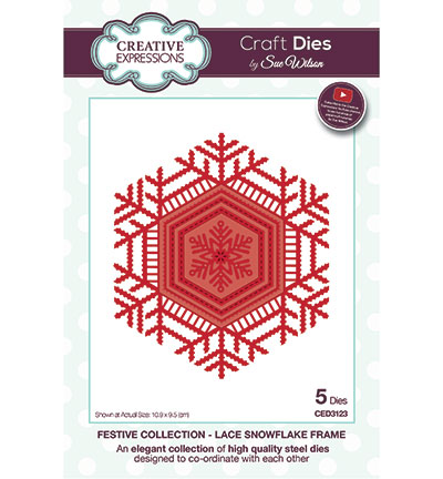 CED3123 - Creative Expressions - Lace Snowflake Frame