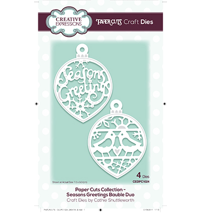 CEDPC1024 - Creative Expressions - Seasons Greetings Bauble Duo