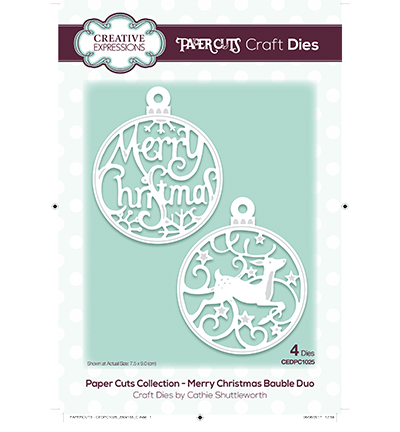 CEDPC1025 - Creative Expressions - Merry Christmas Bauble Duo