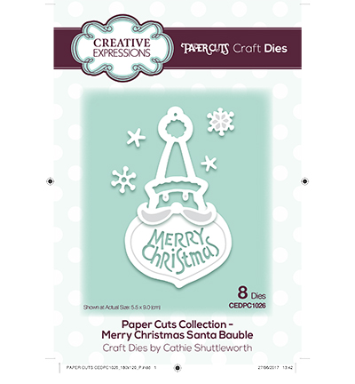 CEDPC1026 - Creative Expressions - Merry Christmas Santa Bauble