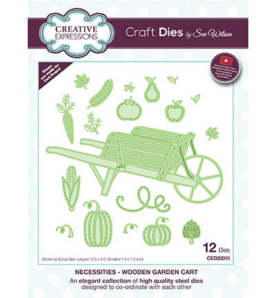 CED23015 - Creative Expressions - Wooden Garden Cart