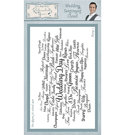 SYR020 - Creative Expressions - Rubber Stamp Wedding Sentiment Cloud