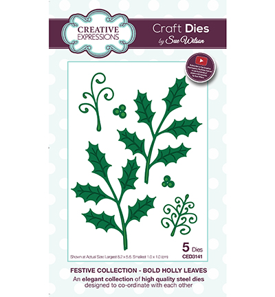 CED3141 - Creative Expressions - Bold Holly Leaves