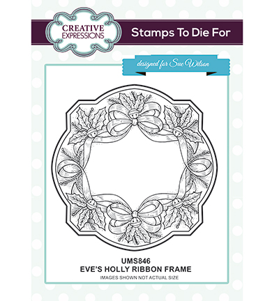 UMS846 - Creative Expressions - Eves Holly Ribbon Frame