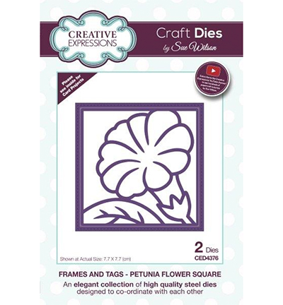 CED4376 - Creative Expressions - Frames and Tags Collection Petunia Flower Square