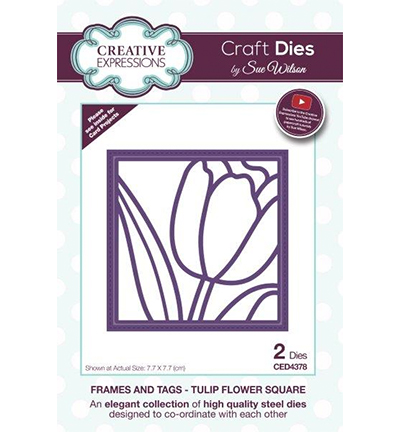 CED4378 - Creative Expressions - Frames and Tags Collection Tulip Flower Square