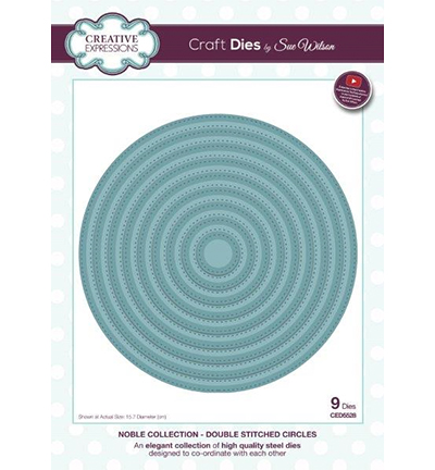 CED5528 - Creative Expressions - Noble Collection Double Stitched Circles