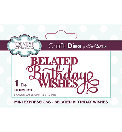 CEDME029 - Creative Expressions - Mini Sentiments Collection Belated Birthday Wishes