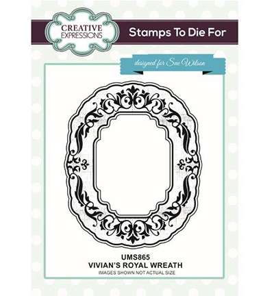 UMS865 - Creative Expressions - Vivians Royal Wreath Pre Cut Stamp
