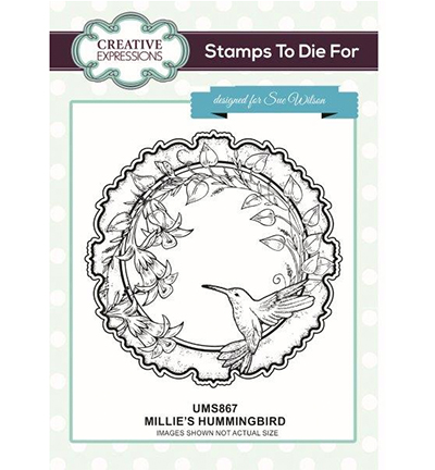 UMS867 - Creative Expressions - Millies Hummingbird Pre Cut Stamp