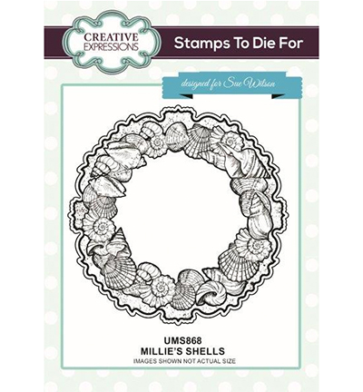 UMS868 - Creative Expressions - Millies Shells Pre Cut Stamp