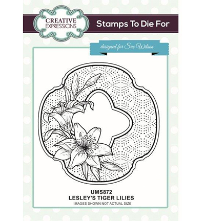 UMS872 - Creative Expressions - Lesleys Tiger Lilies Pre Cut Stamp