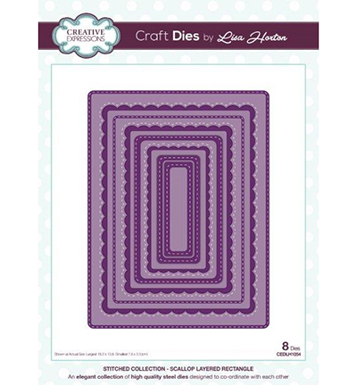 CEDLH1054 - Creative Expressions - Scallop Layered Rectangle