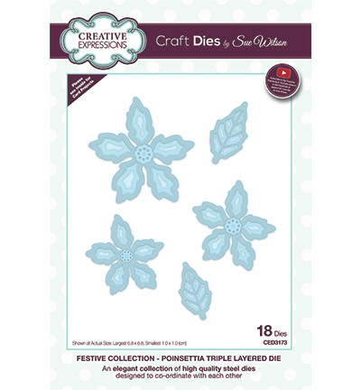 CED3173 - Creative Expressions - Poinsettia Triple Layered