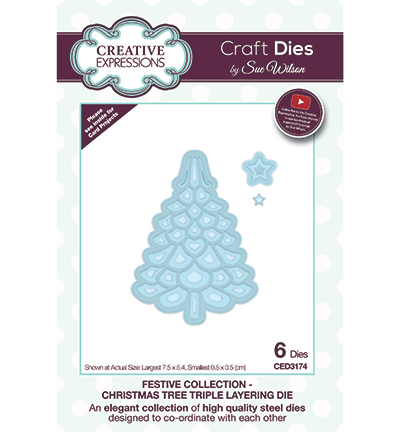 CED3174 - Creative Expressions - Christmas Tree Triple Layering