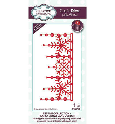 CED3178 - Creative Expressions - Pearly Snowflake Border