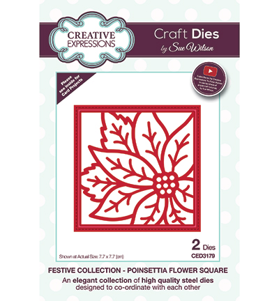 CED3179 - Creative Expressions - Poinsettia Flower Square