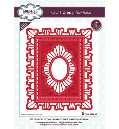 CED3189 - Creative Expressions - Ruffled Edge Christmas Frame