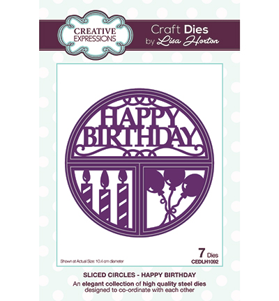 CEDLH1092 - Creative Expressions - Sliced Circles Happy Birthday
