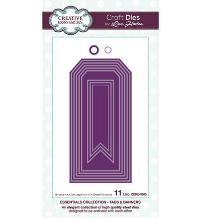 CEDLH1095 - Creative Expressions - Stitched Collection Tags & Banners