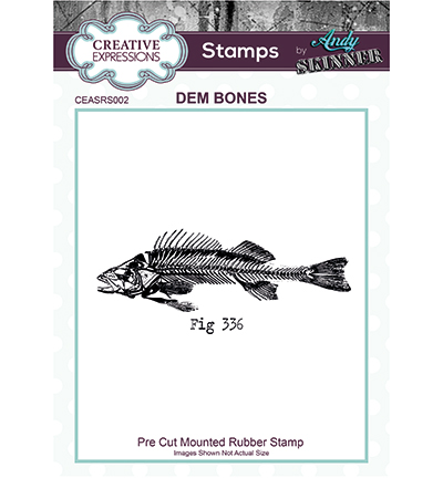 CEASRS002 - Creative Expressions - Pre Cut Rubber Stamp Dem Bones