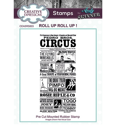 CEASRS003 - Creative Expressions - Pre Cut Rubber Stamp Roll up Roll up!