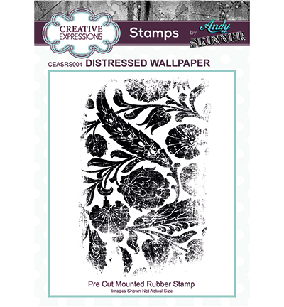 CEASRS004 - Creative Expressions - Pre Cut Rubber Stamp Distressed Wallpaper