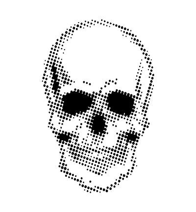 CEASTEN003 - Creative Expressions - Stencil Half Tone Skull