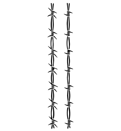 CEASTEN008 - Creative Expressions - Stencil Barbed Wire