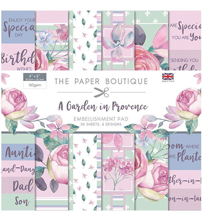 PB1242 - Creative Expressions - A Garden in Provence Embellishments Pad