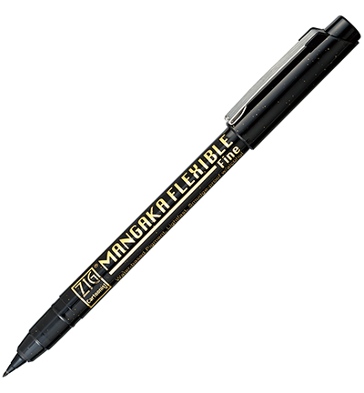 CNMF-065 - Kuretake / ZIG - Mangaka Flexible Fine Brush, Sepia
