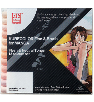 CNKC-2200/12VFN - Kuretake / ZIG - Flesh & Neutral Tones