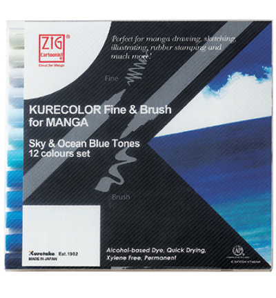 CNKC-2200/12VSO - Kuretake / ZIG - Sky & Ocean Blue Tones