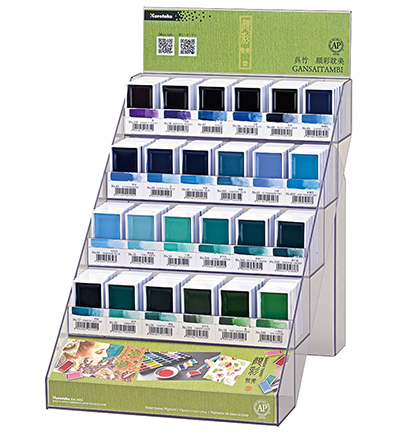 MC20H/DP3 - Kuretake / ZIG - Gansai Tambi 120pc Display set III Bluish colors