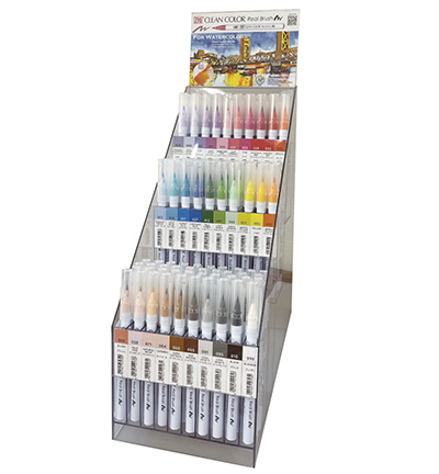 RB-6000AT/DP120D - Kuretake / ZIG - Clean Color Real Brush, 120pcs. Display set D
