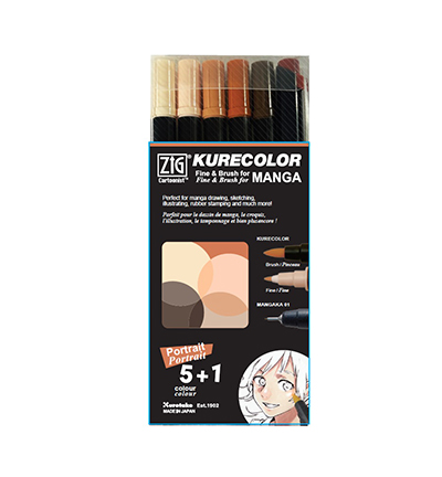 CNKC-2200N/6VPO - Kuretake / ZIG - Fine & Brush for Manga, Portrait
