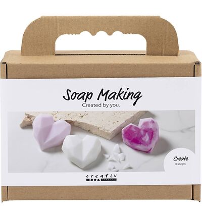 977802 - Creativ Company - Mini Hobbyset Zeep Maken, Harten, roze