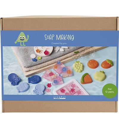 977803 - Creativ Company - Groepsset Zeep Maken, blauw, groen, oranje, roze