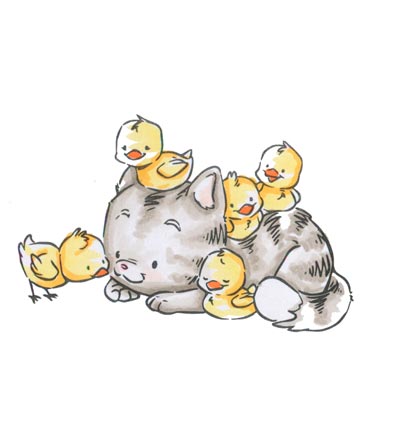 RS16 - C.C.Designs - Kitty with Chicks
